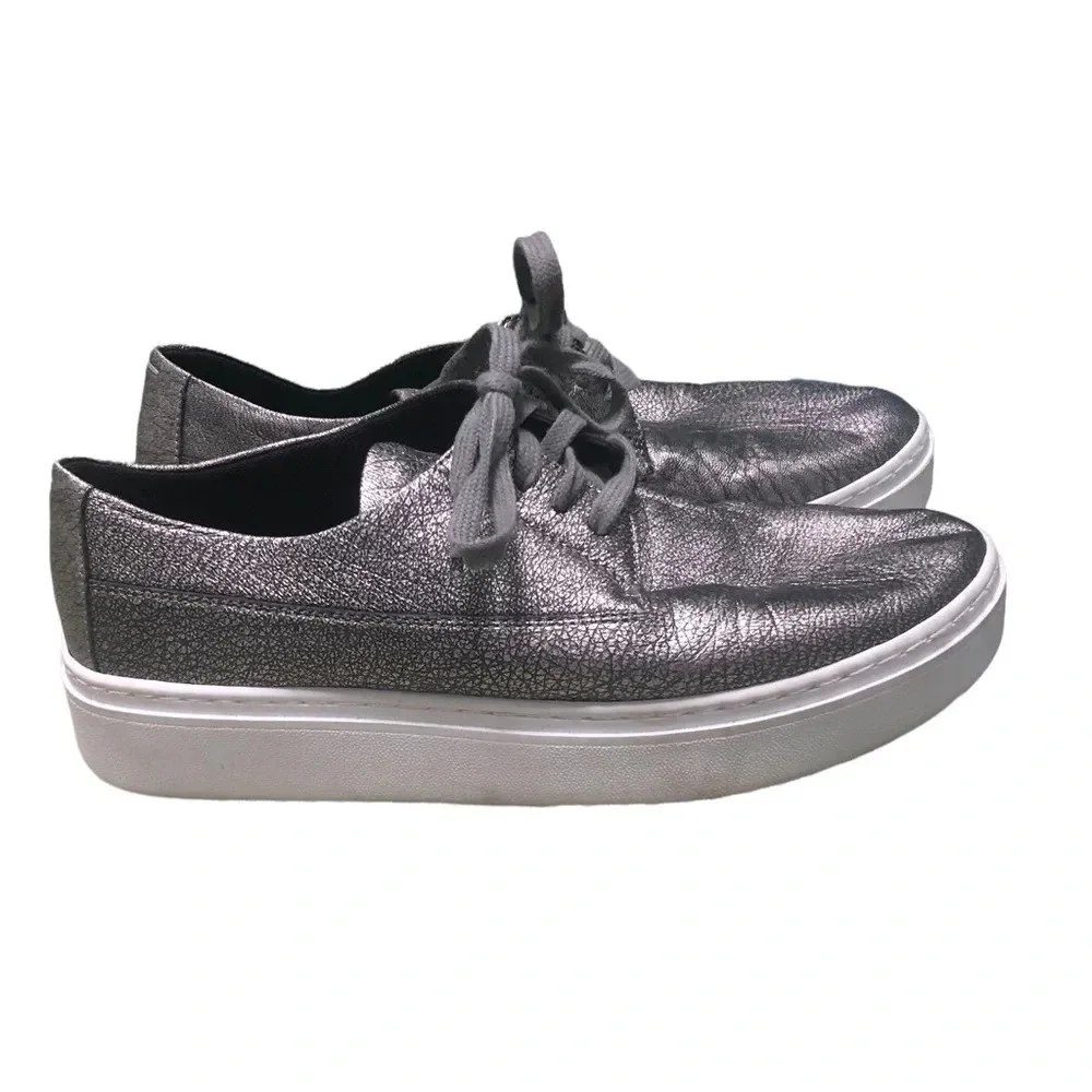 EILEEN FISHER GUNMETAL SNEAKERS
